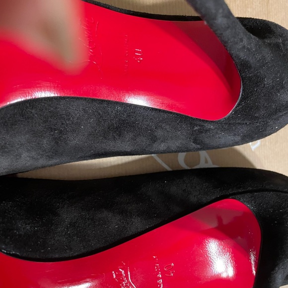 Authentic Dolly Black suede pump Christian Louboutin . Heel height 100mm - Picture 8 of 8